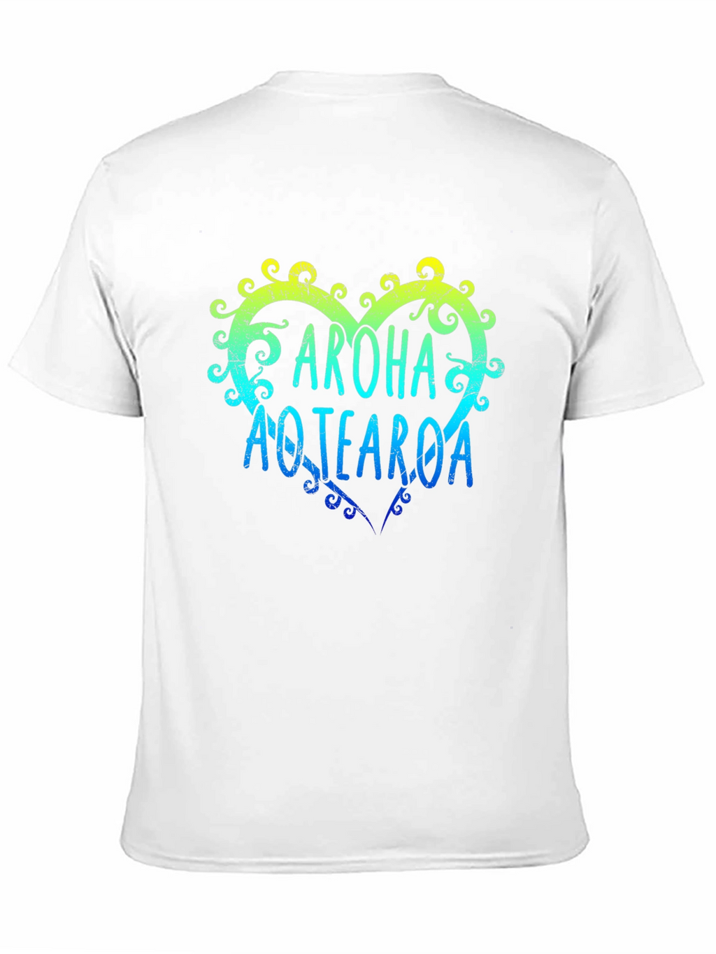 Aroha Aotearoa Heart T-Shirt - Mens Black Tee