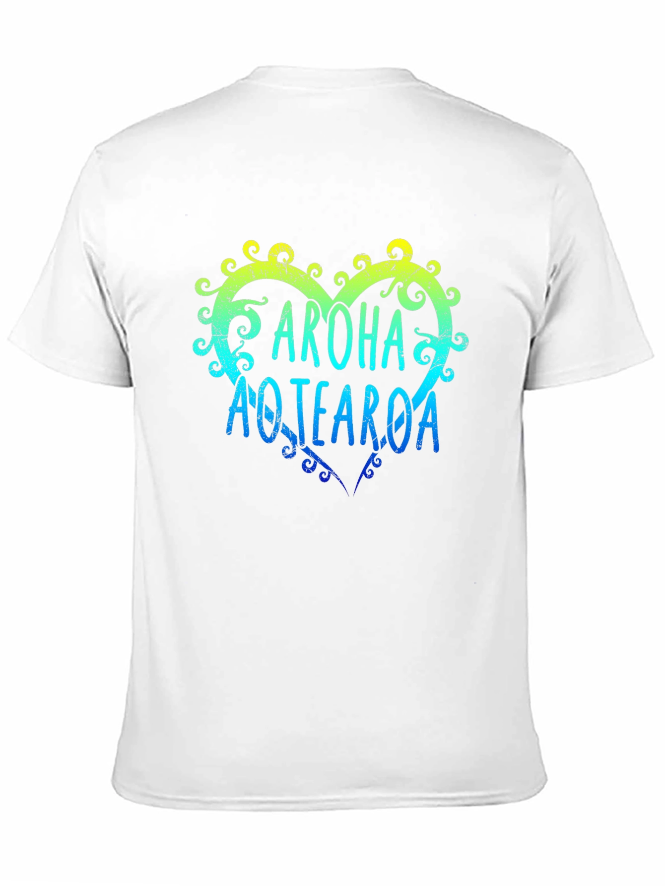 Aroha Aotearoa Heart T-Shirt - Mens Black Tee