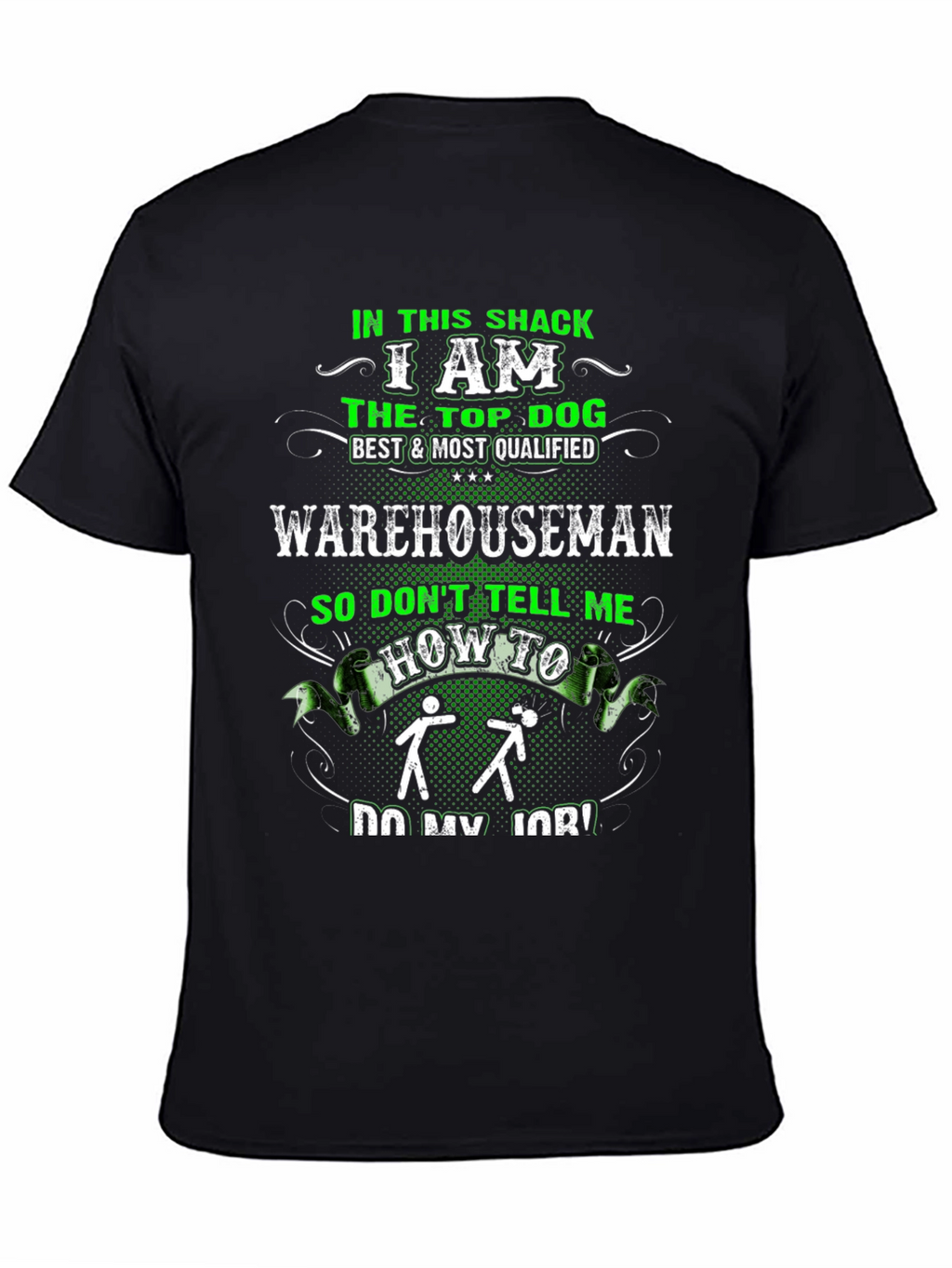 Top Dog Warehouseman Black T-Shirt