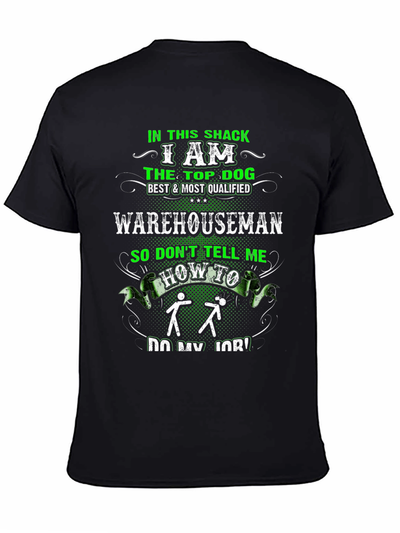 Top Dog Warehouseman Black T-Shirt