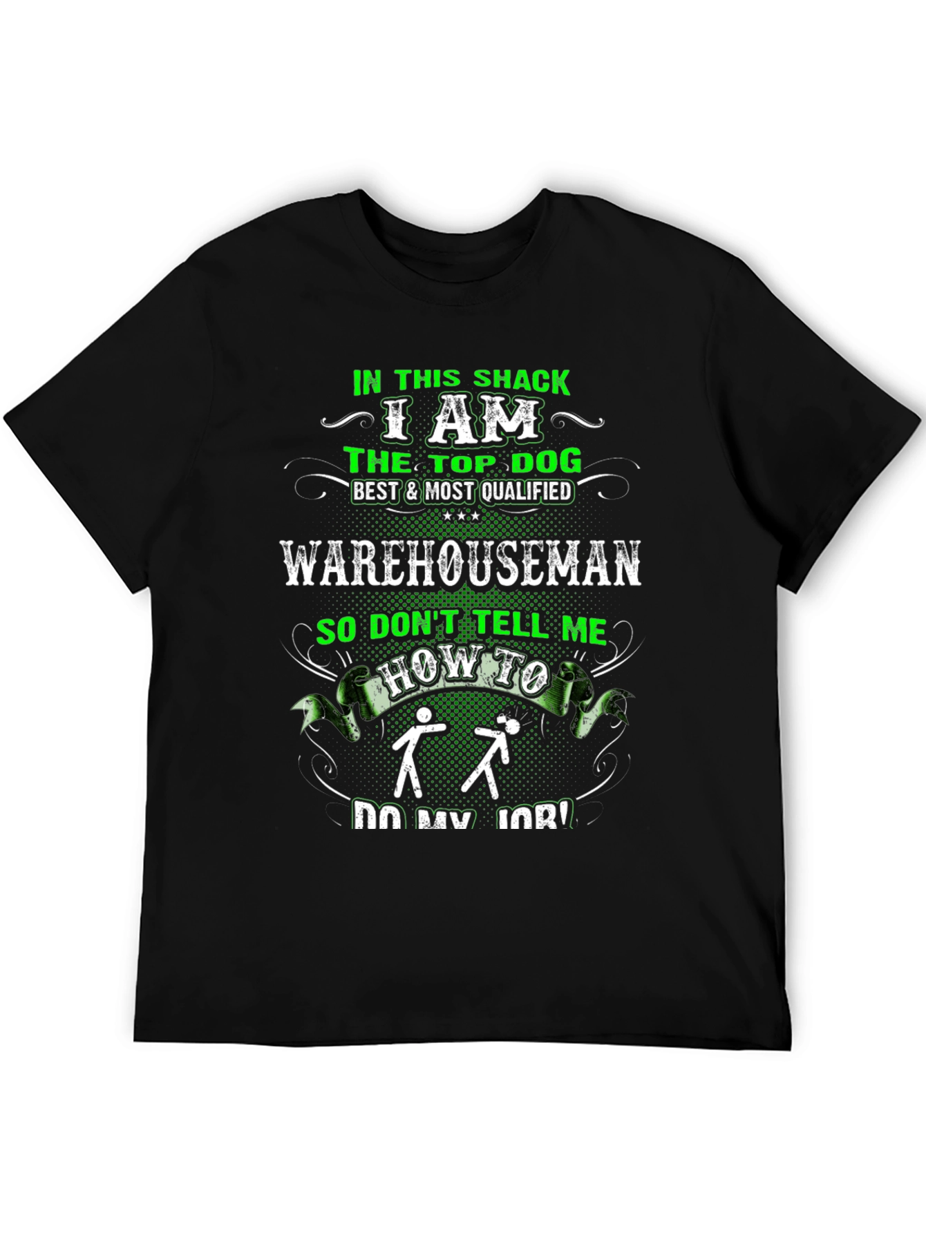 Top Dog Warehouseman Black T-Shirt