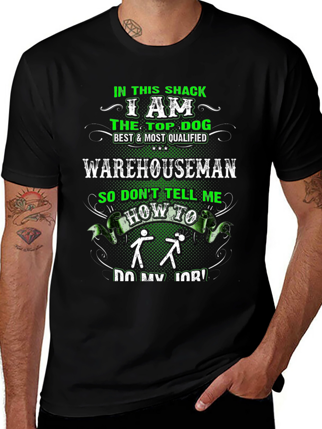 Top Dog Warehouseman Black T-Shirt