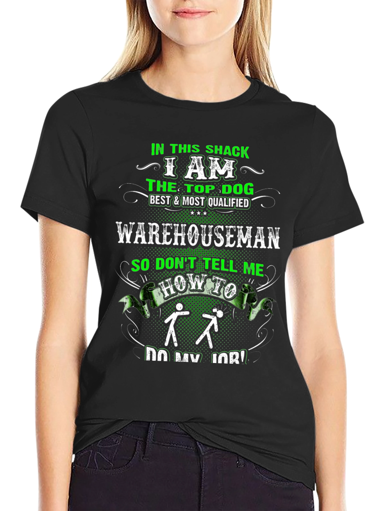 Top Dog Warehouseman Black T-Shirt