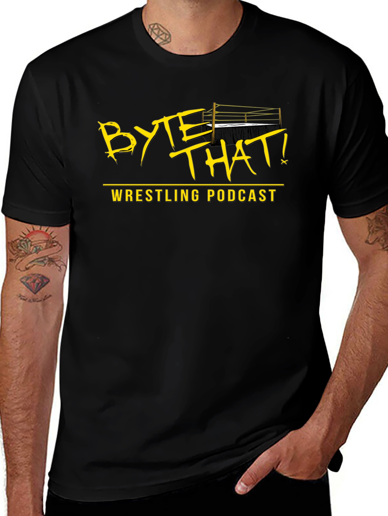 Byte That! Wrestling Podcast Black T-Shirt