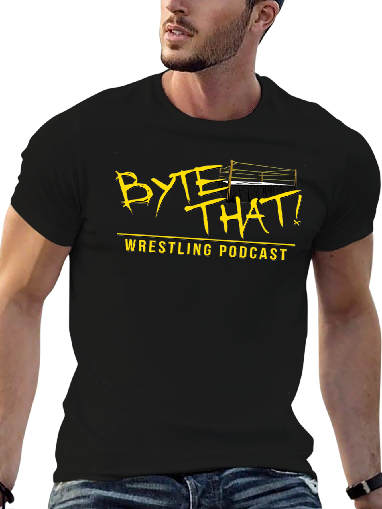 Byte That! Wrestling Podcast Black T-Shirt