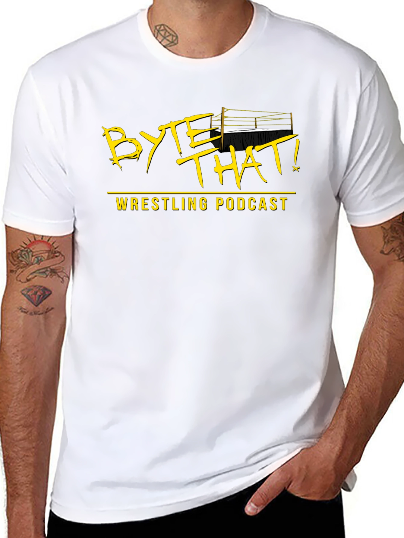 Byte That! Wrestling Podcast Black T-Shirt