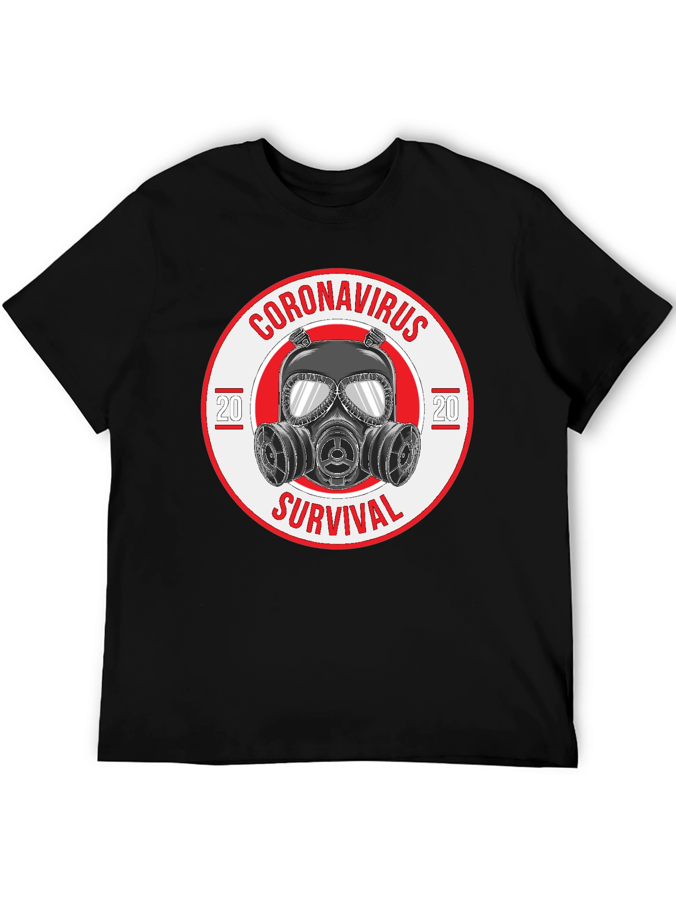 Coronavirus Survival Gas Mask Graphic T-Shirt