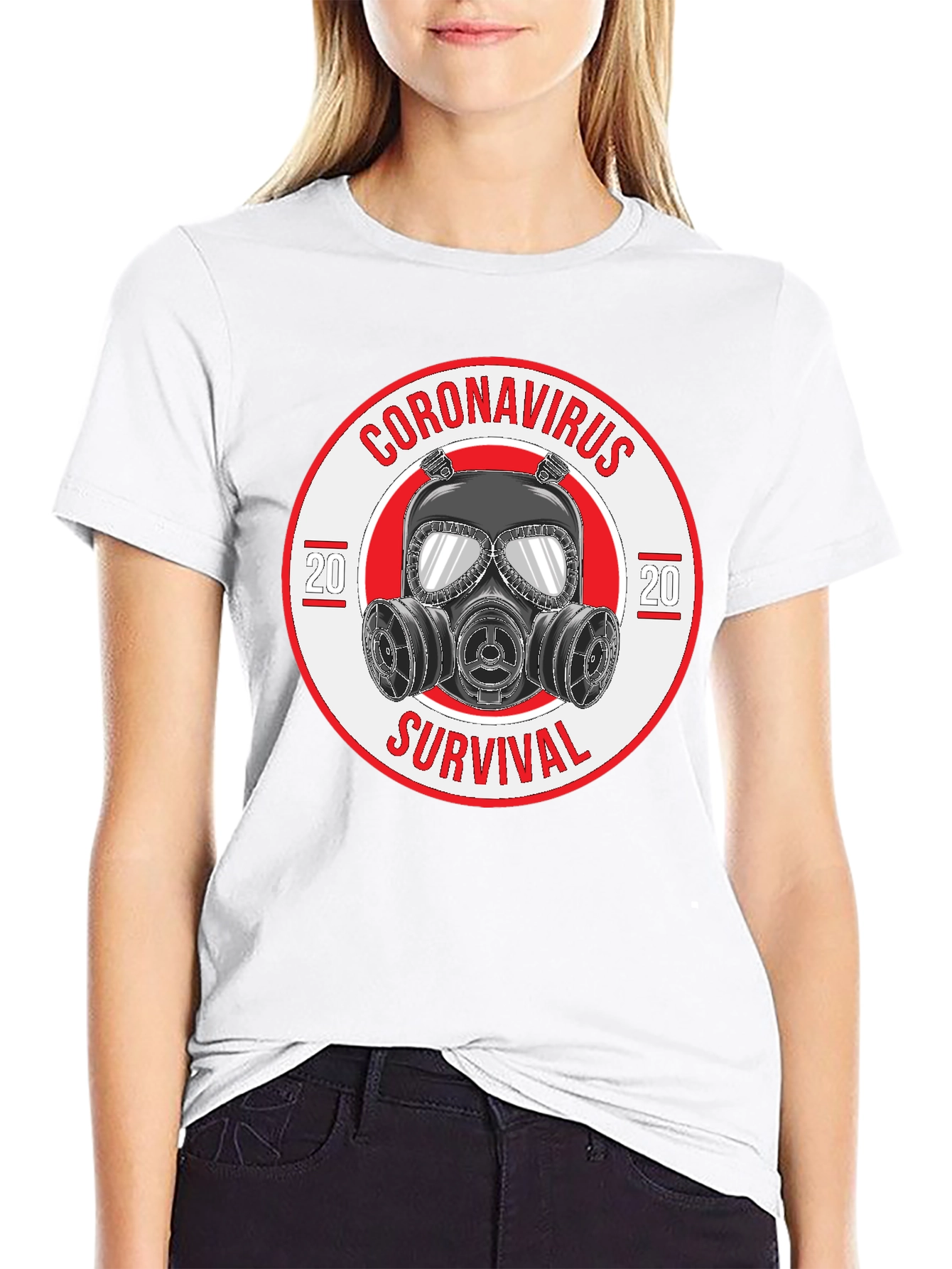 Coronavirus Survival Gas Mask Graphic T-Shirt
