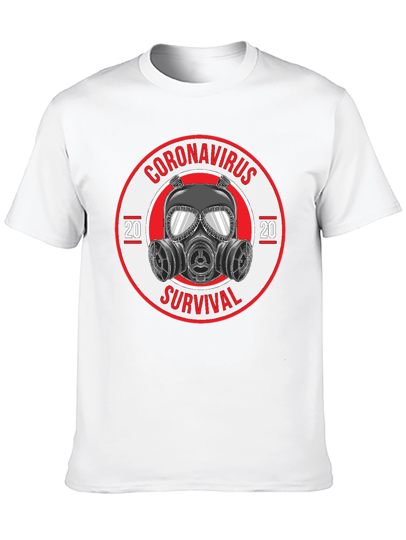 Coronavirus Survival Gas Mask Graphic T-Shirt