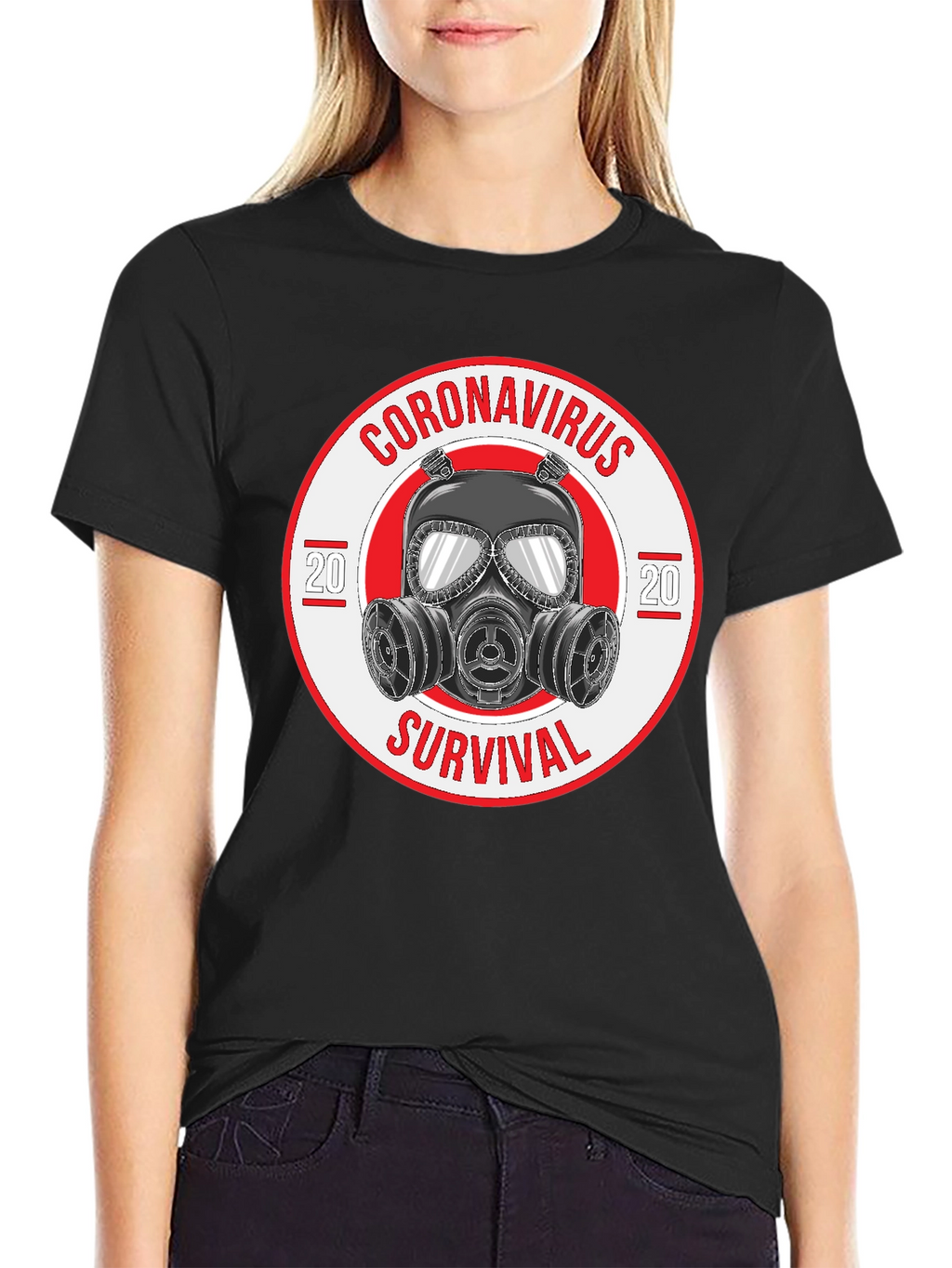 Coronavirus Survival Gas Mask Graphic T-Shirt