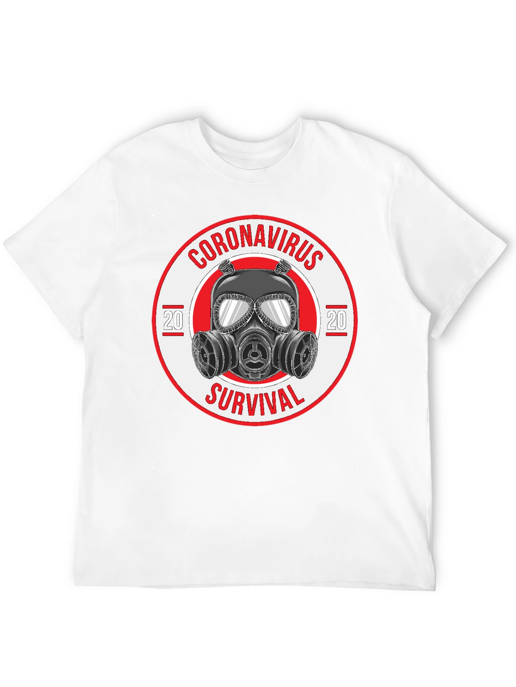 Coronavirus Survival Gas Mask Graphic T-Shirt