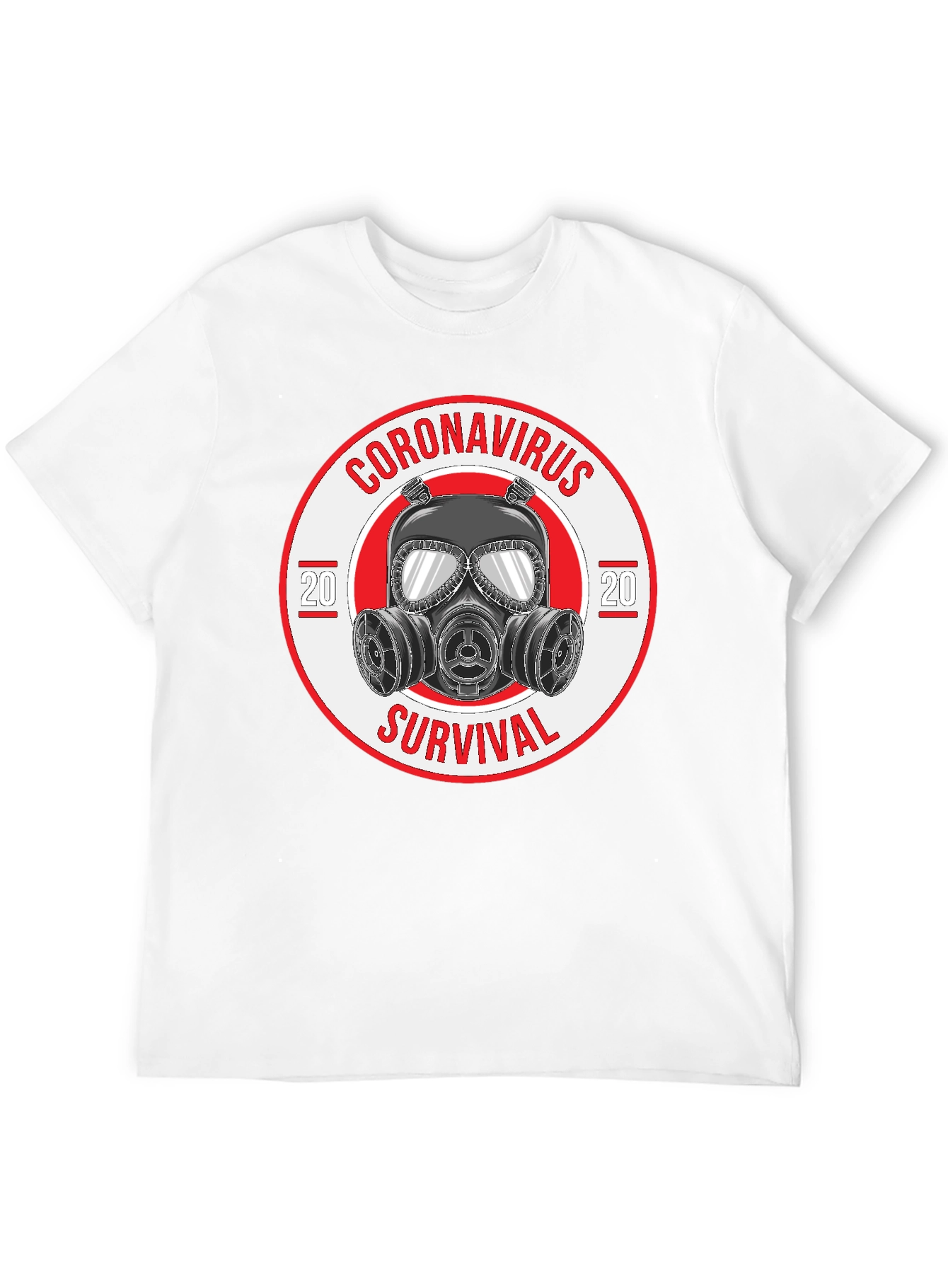 Coronavirus Survival Gas Mask Graphic T-Shirt