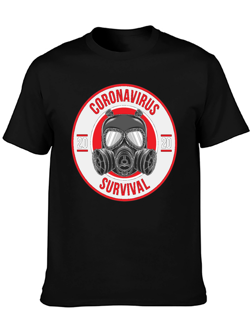 Coronavirus Survival Gas Mask Graphic T-Shirt