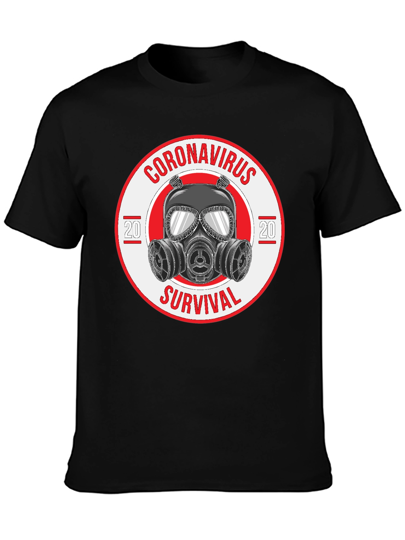 Coronavirus Survival Gas Mask Graphic T-Shirt