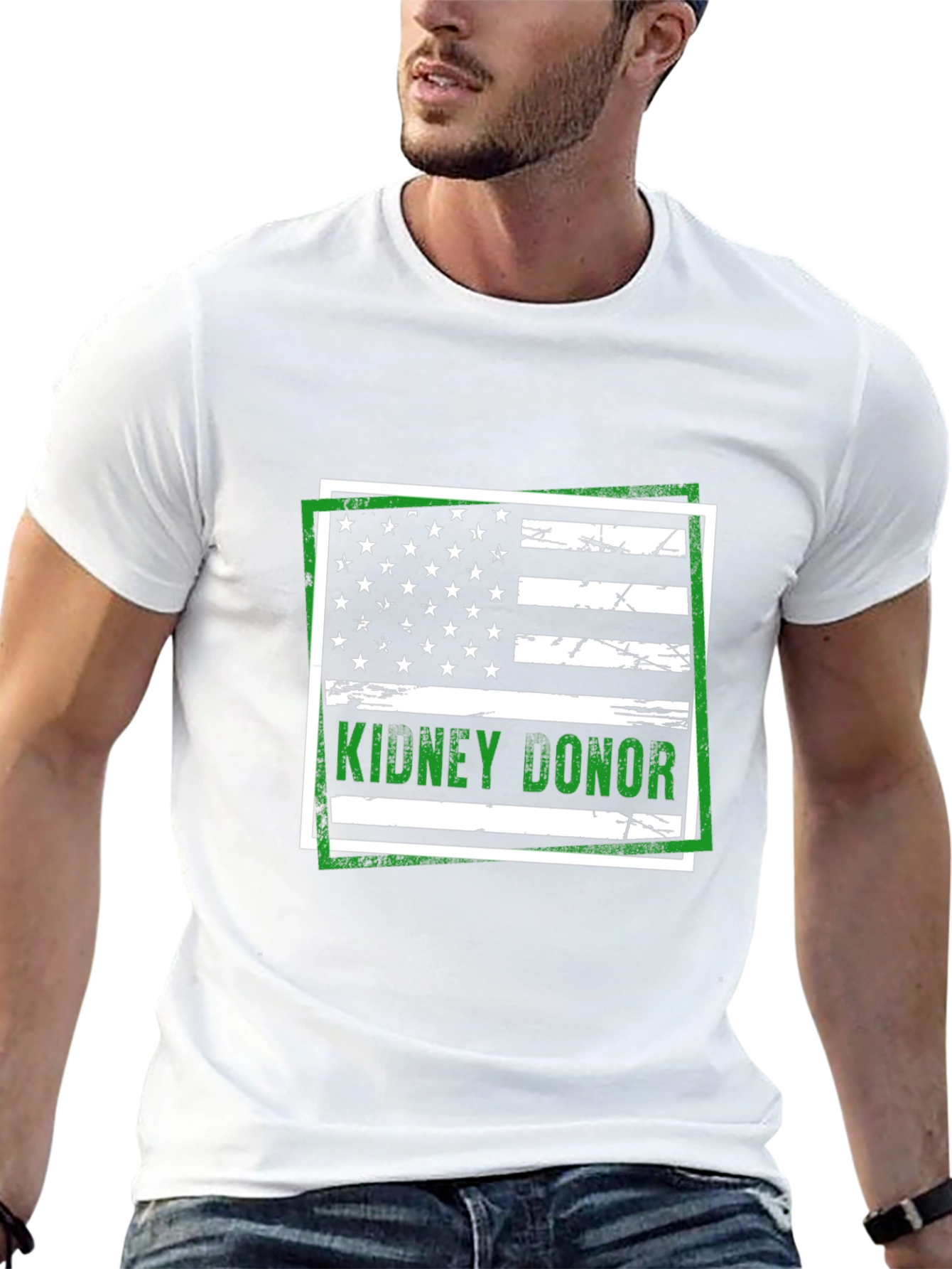 Kidney Donor American Flag T-Shirt