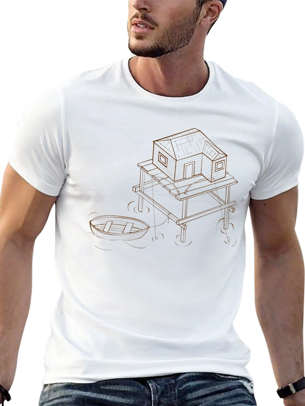 Unique Graphic Tee - Boat House