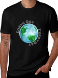 Earth Day Everyday Black Graphic T-Shirt