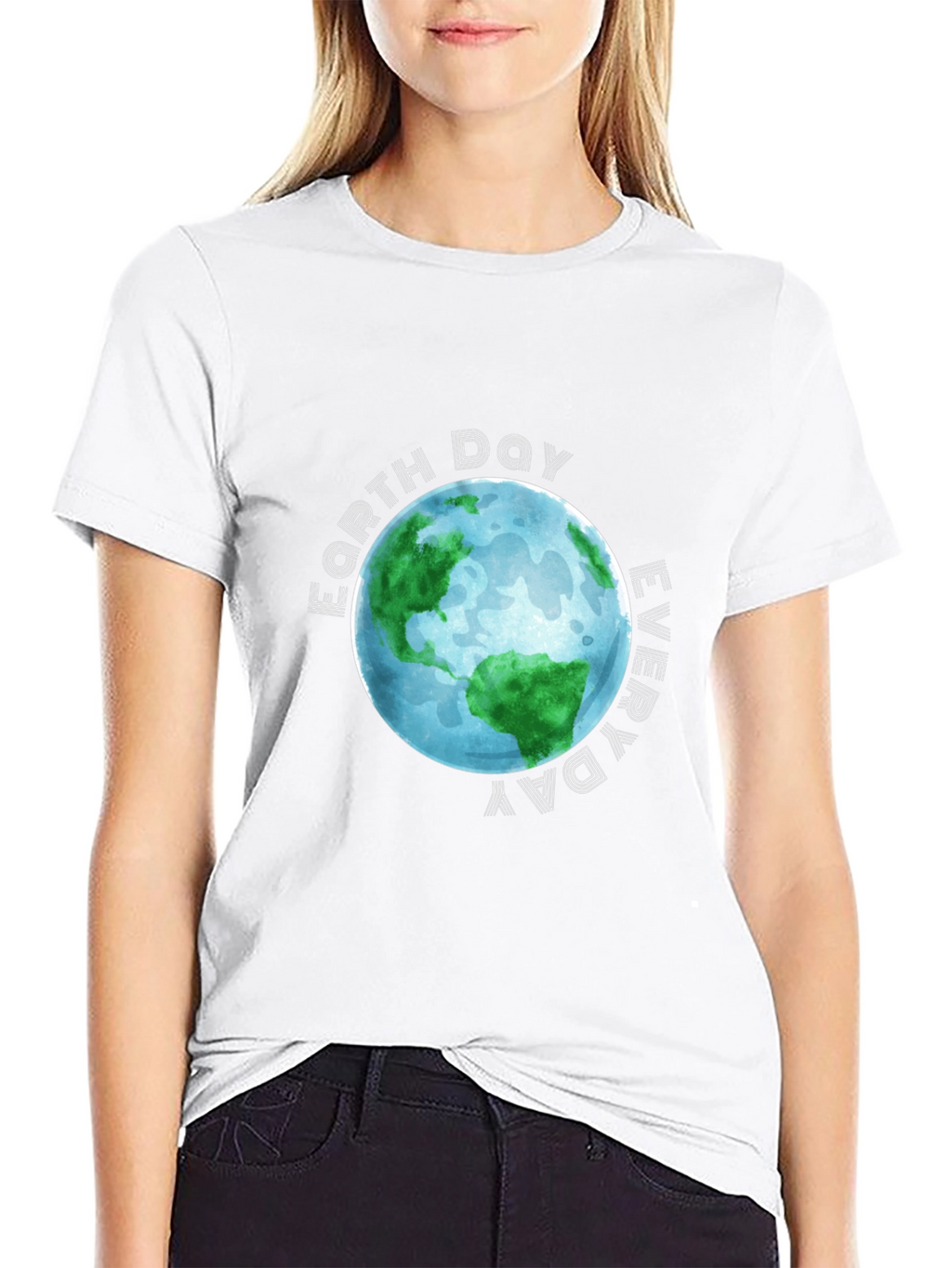 Earth Day Everyday Black Graphic T-Shirt