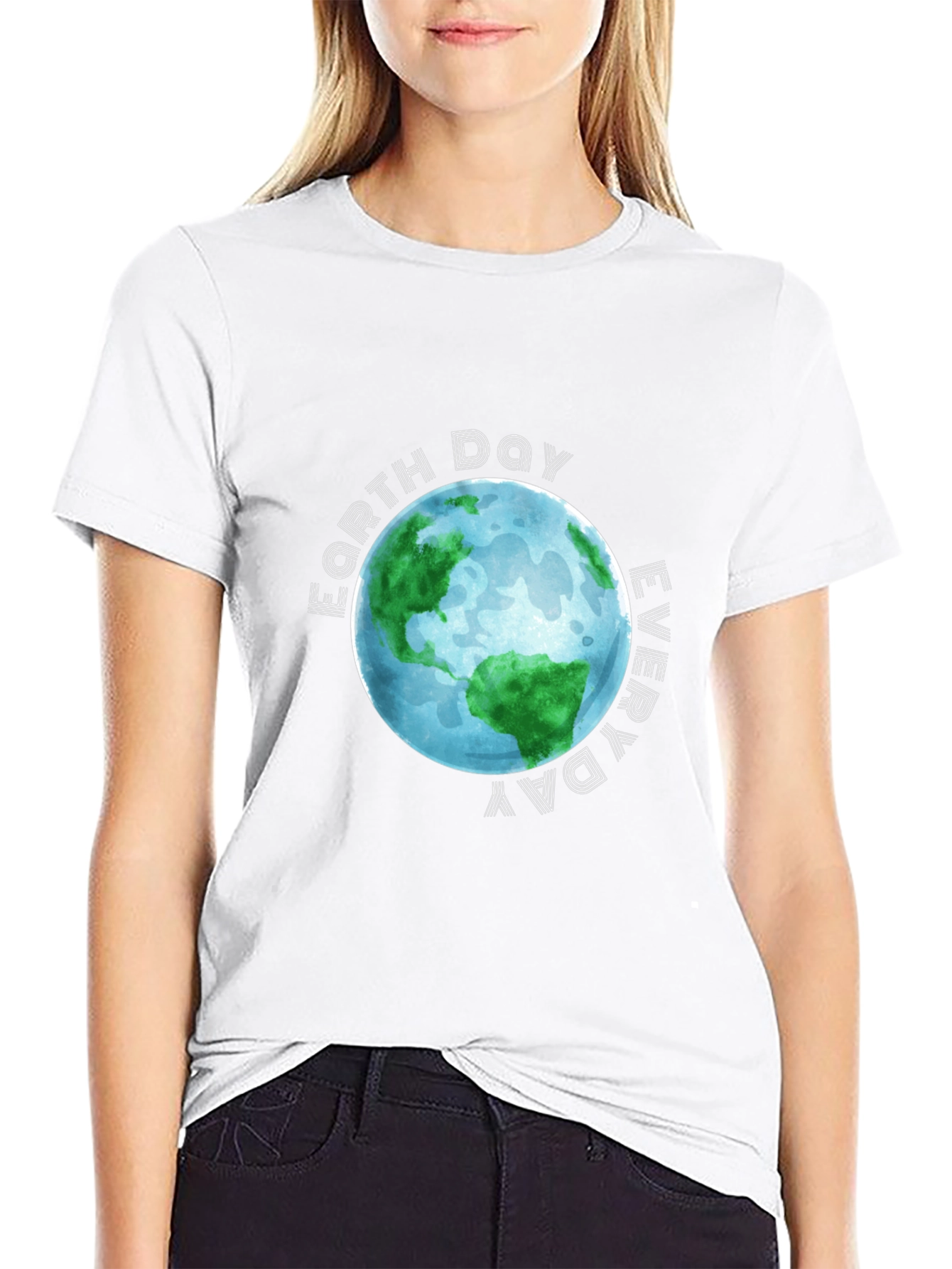 Earth Day Everyday Black Graphic T-Shirt