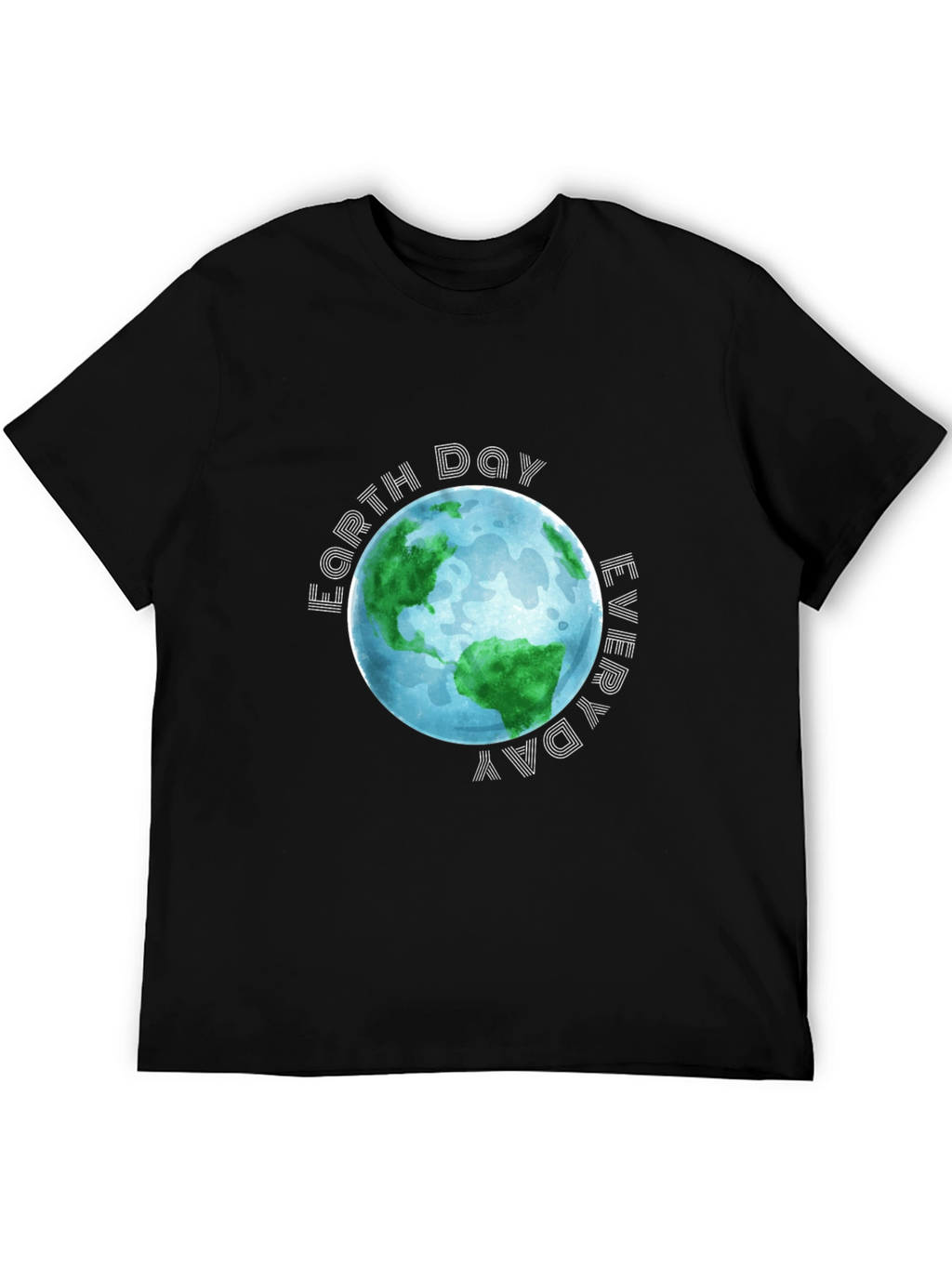 Earth Day Everyday Black Graphic T-Shirt