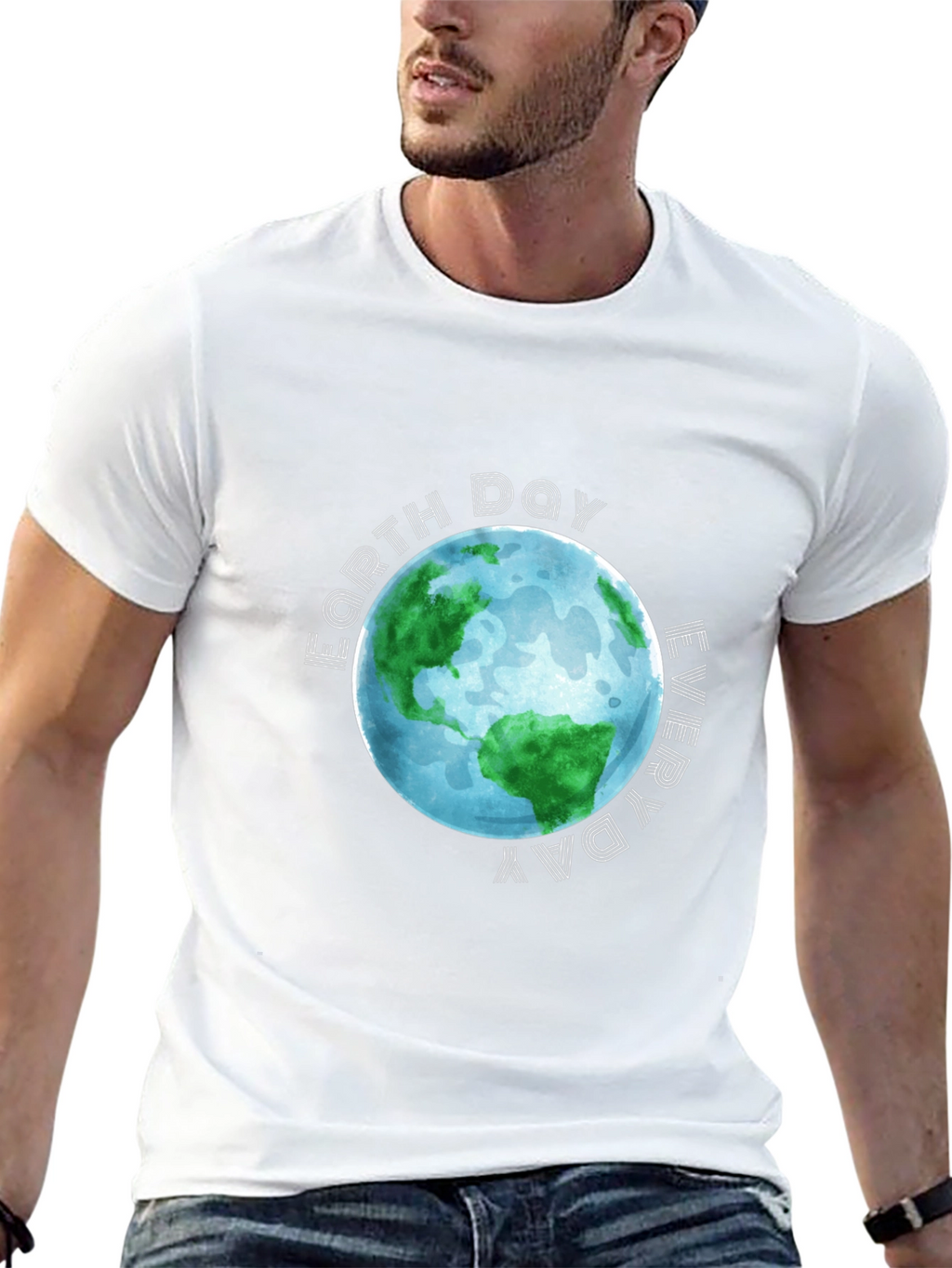 Earth Day Everyday Black Graphic T-Shirt