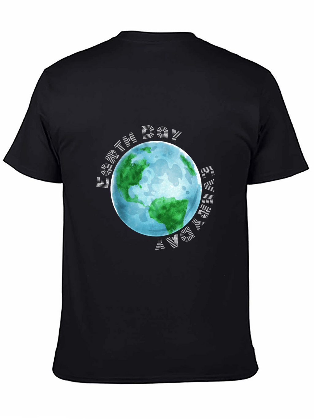 Earth Day Everyday Black Graphic T-Shirt