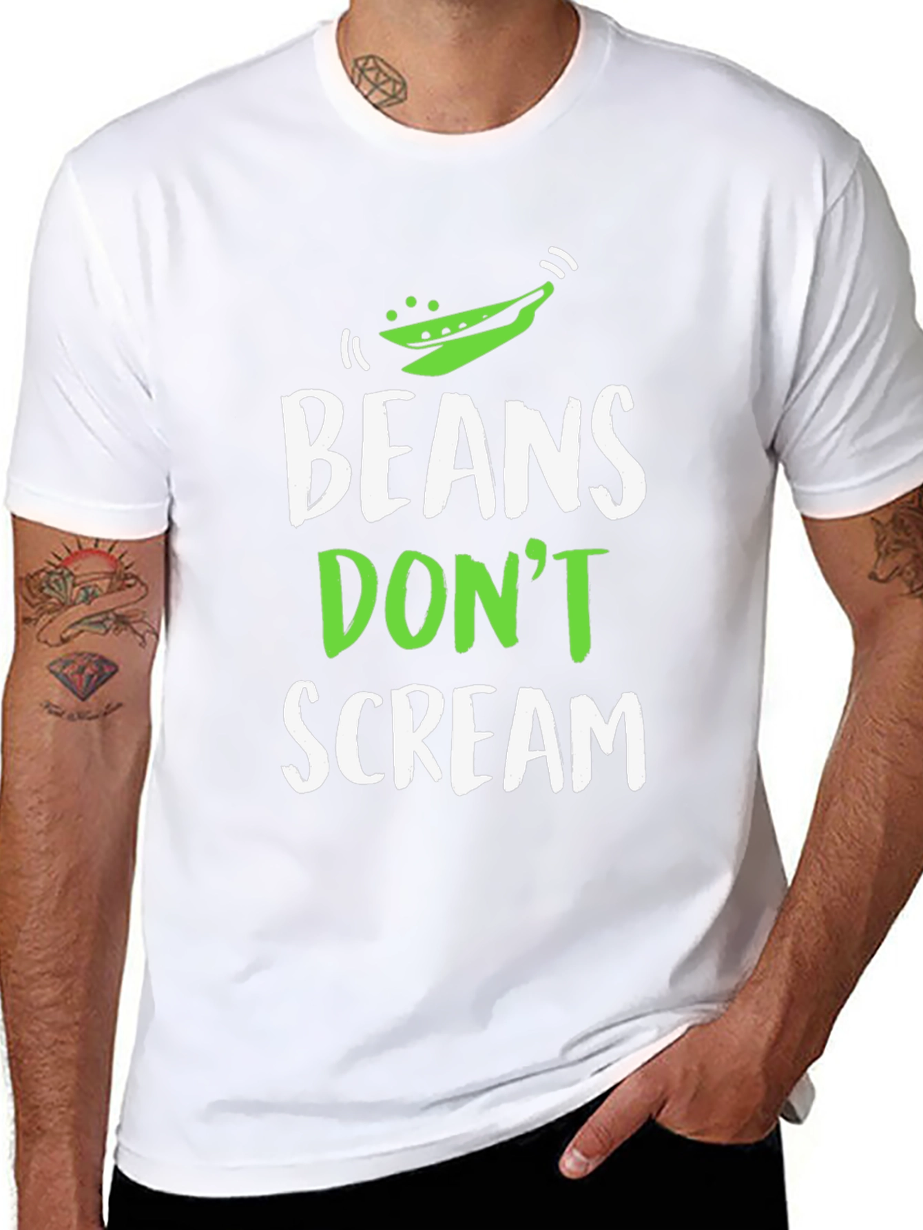 Beans Dont Scream Funny Vegan T-Shirt