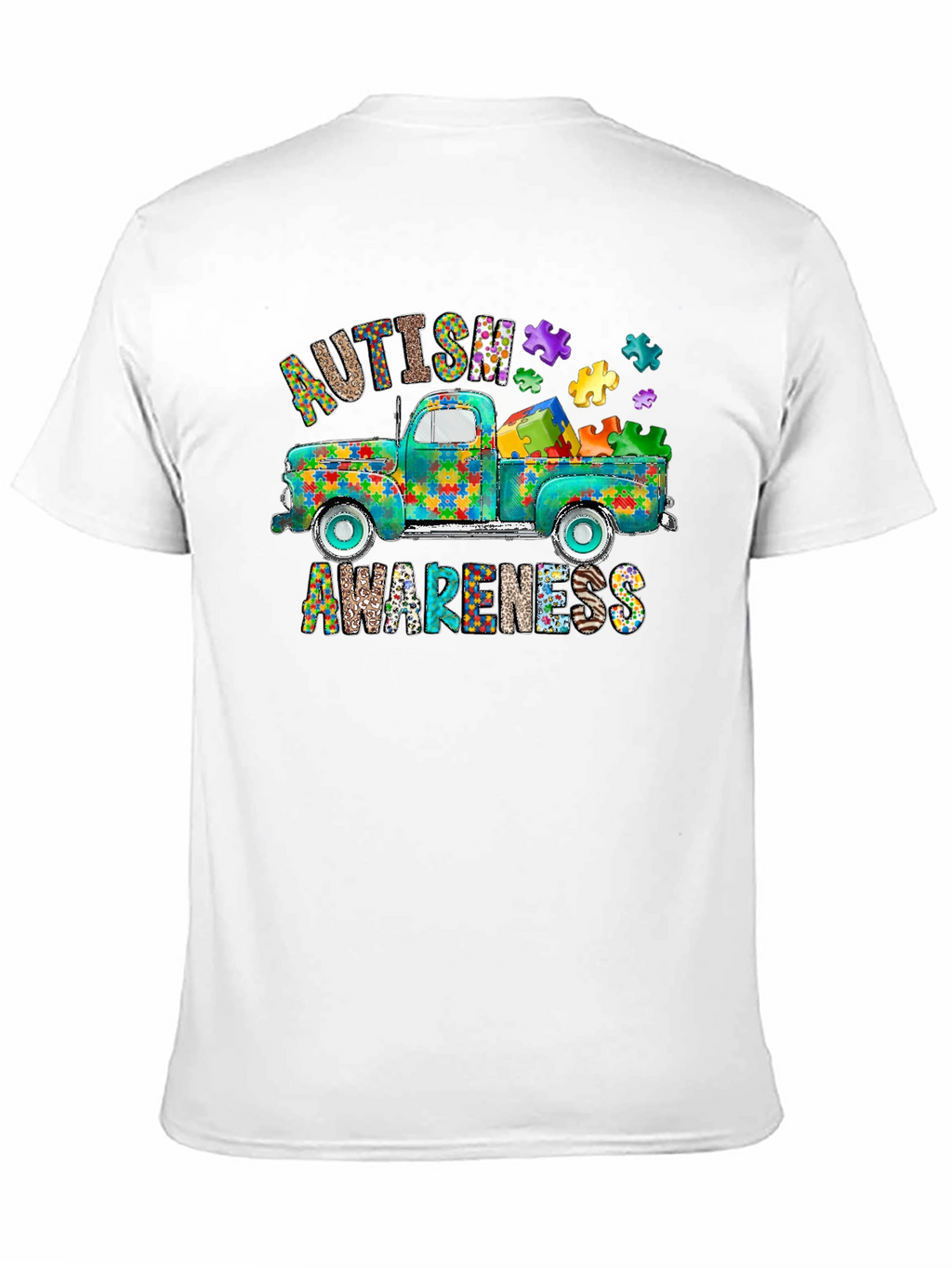 Autism Awareness Puzzle Truck Graphic Tee