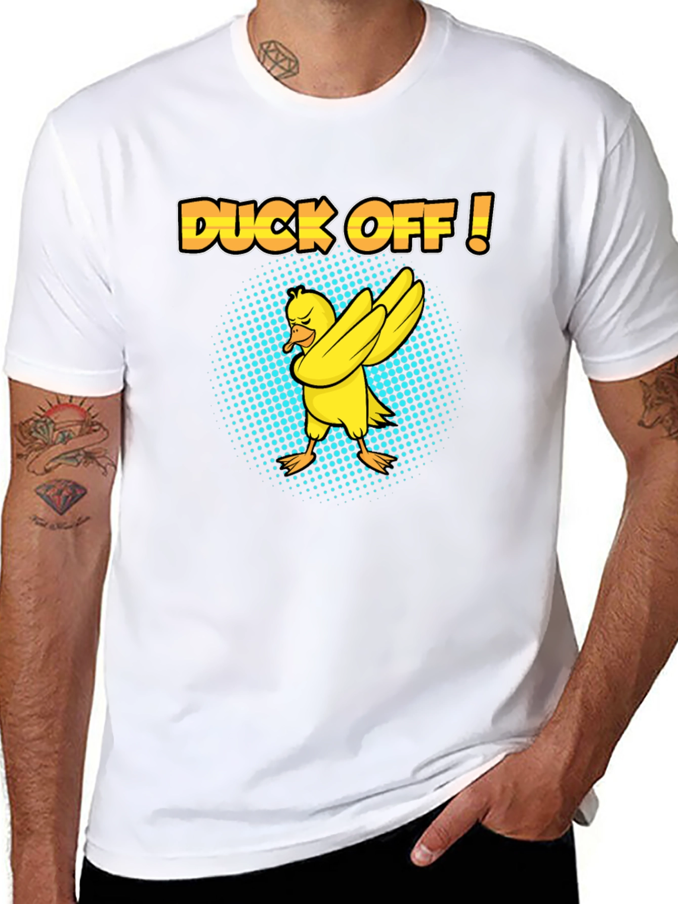 Duck Off! T-Shirt - Humorous Dabbing Duck Design