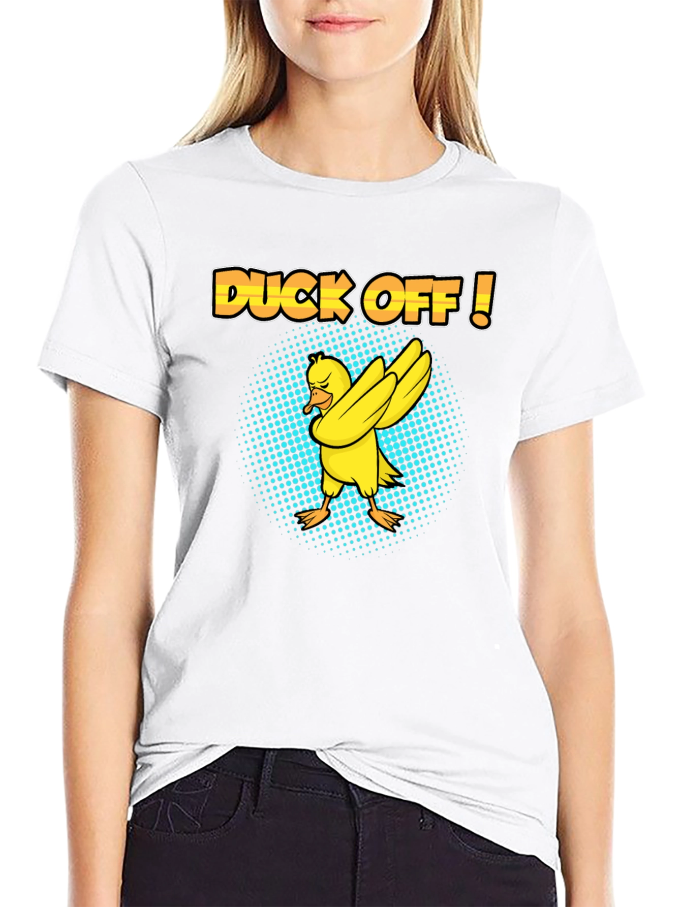 Duck Off! T-Shirt - Humorous Dabbing Duck Design