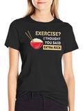 Extra Rice Please T-Shirt - Funny Foodie Tee