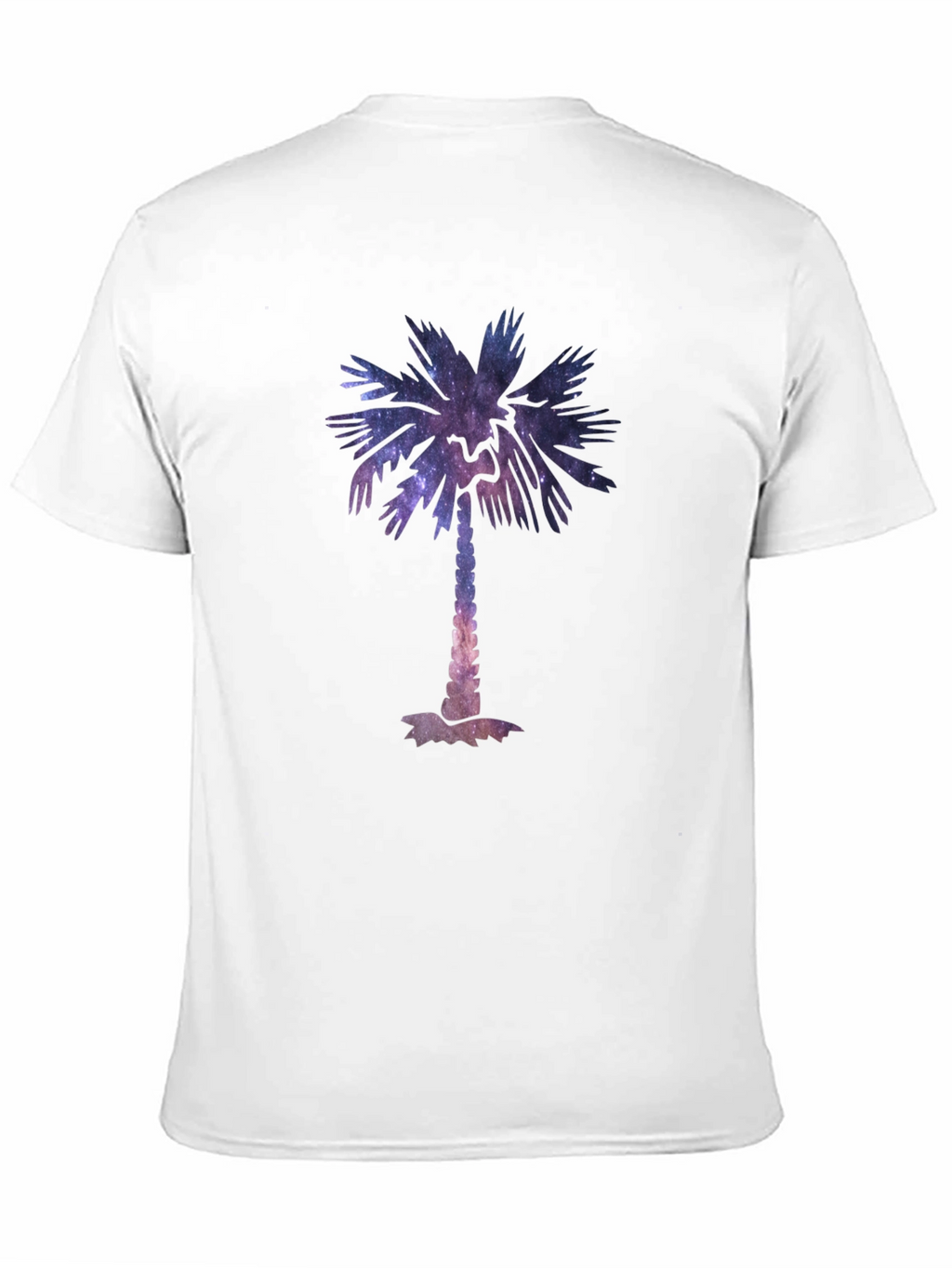 Cosmic Palm Tree Graphic Tee - Stylish Black T-Shirt