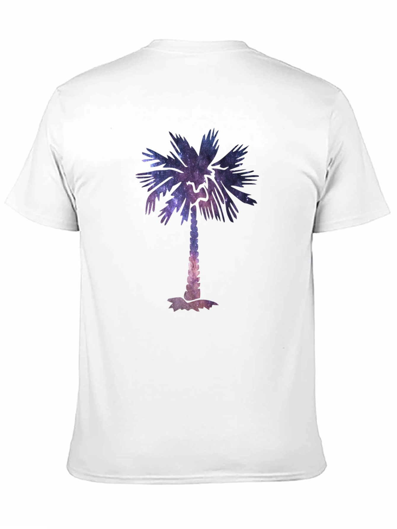 Cosmic Palm Tree Graphic Tee - Stylish Black T-Shirt