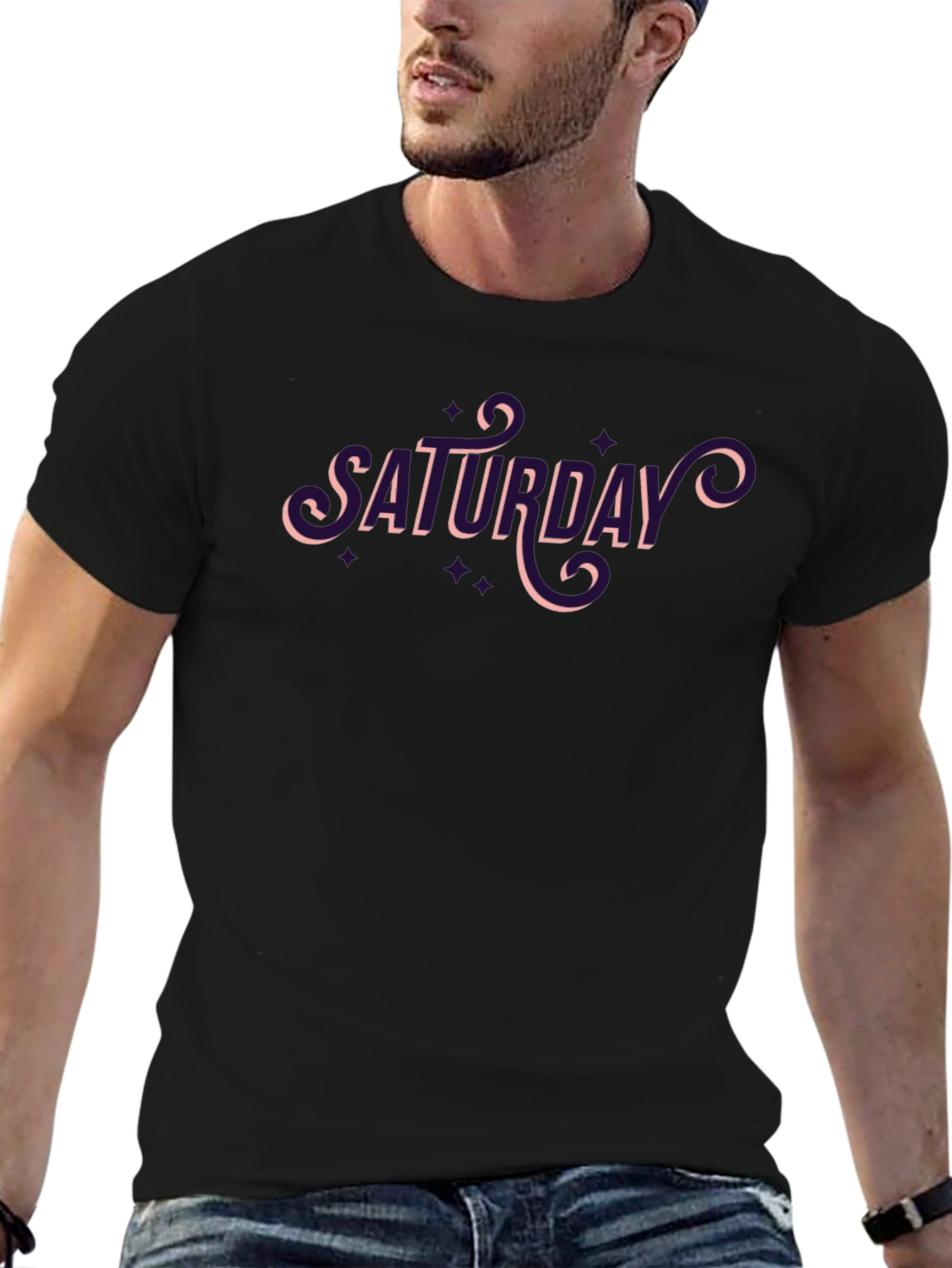 Saturday Graphic Tee - Relaxed Weekend Vibes