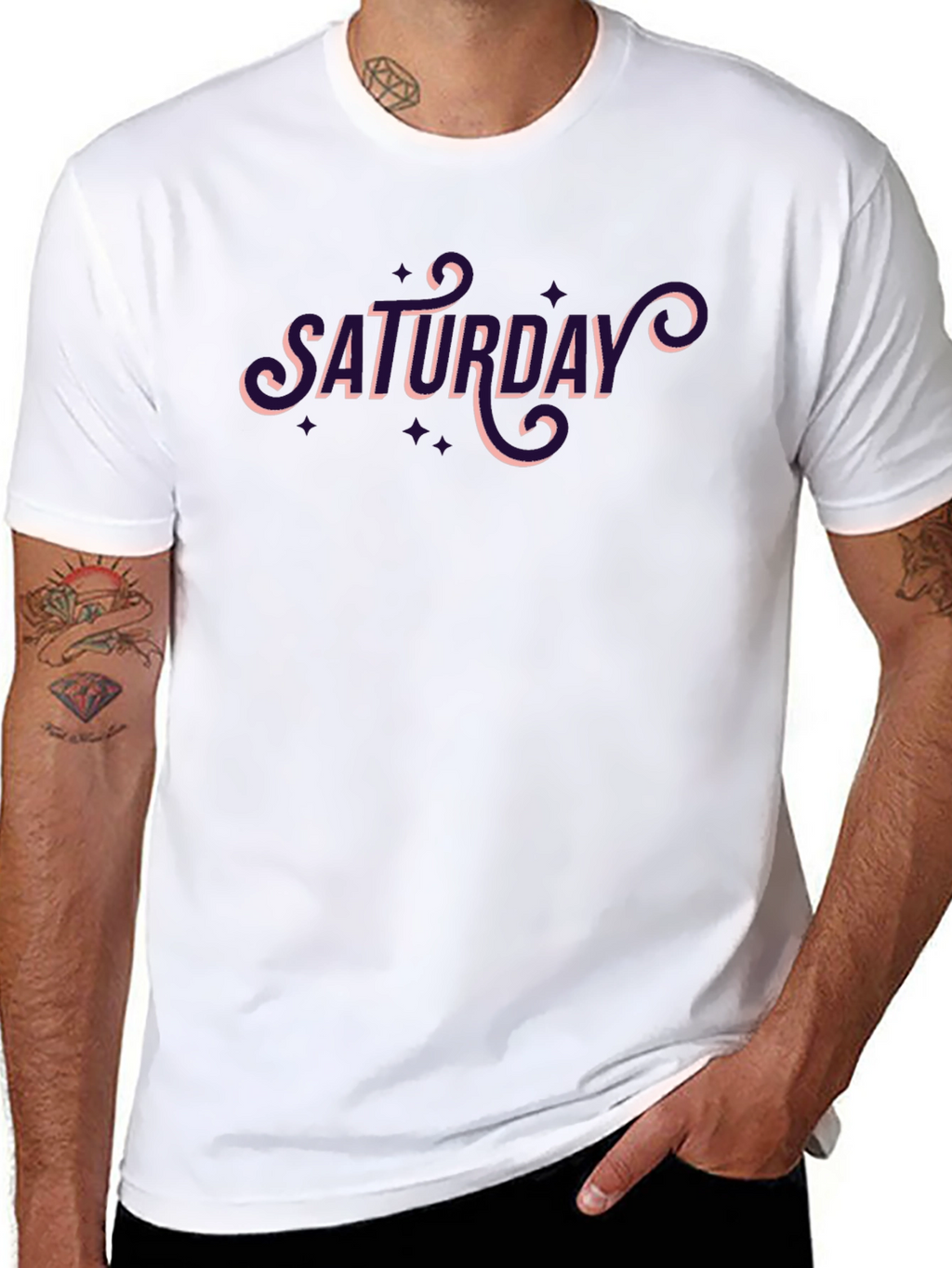 Saturday Graphic Tee - Relaxed Weekend Vibes