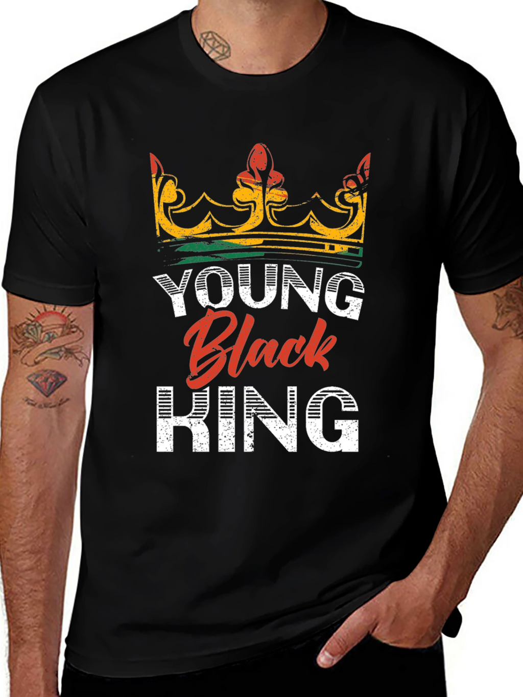 Young Black King Graphic Tee