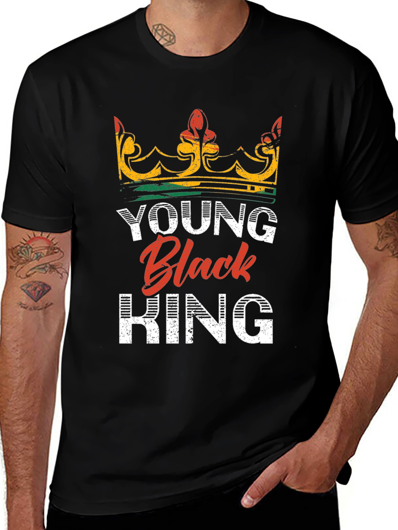 Young Black King Graphic Tee