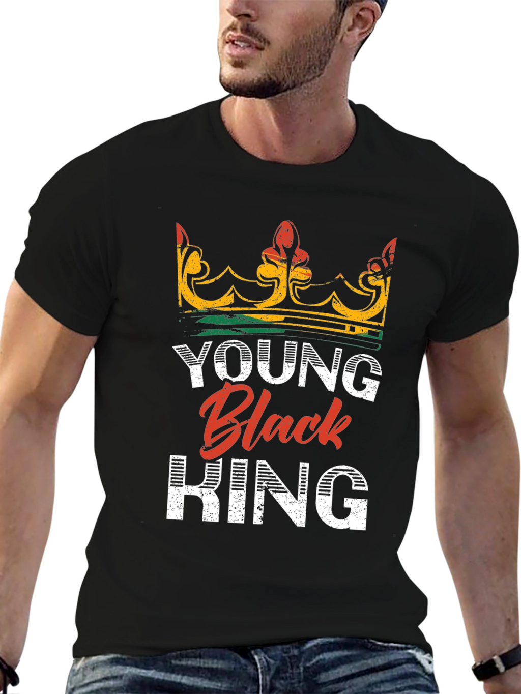 Young Black King Graphic Tee