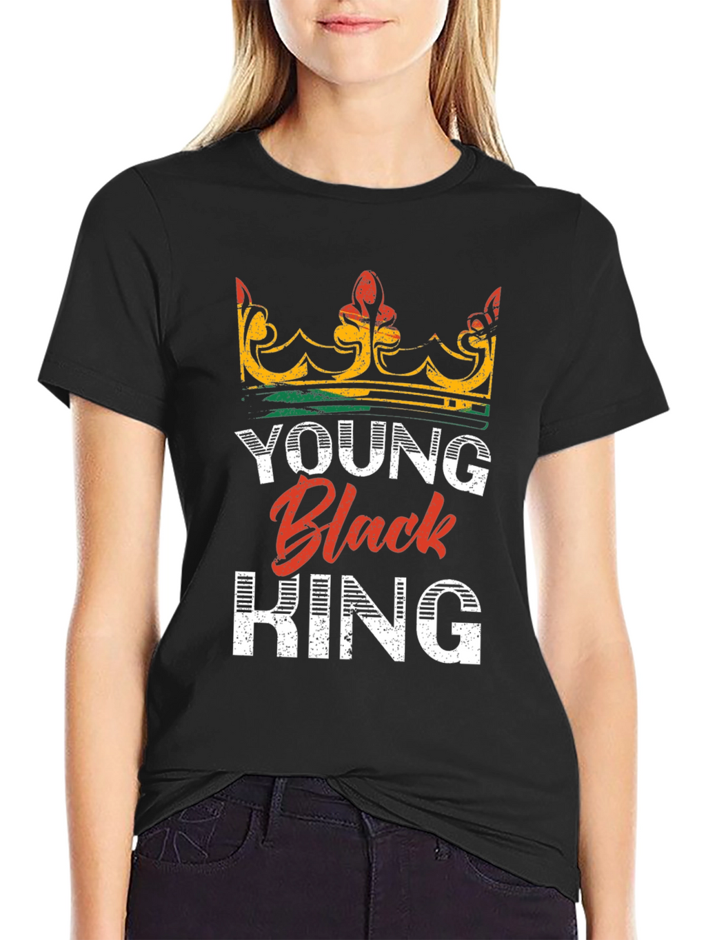 Young Black King Graphic Tee