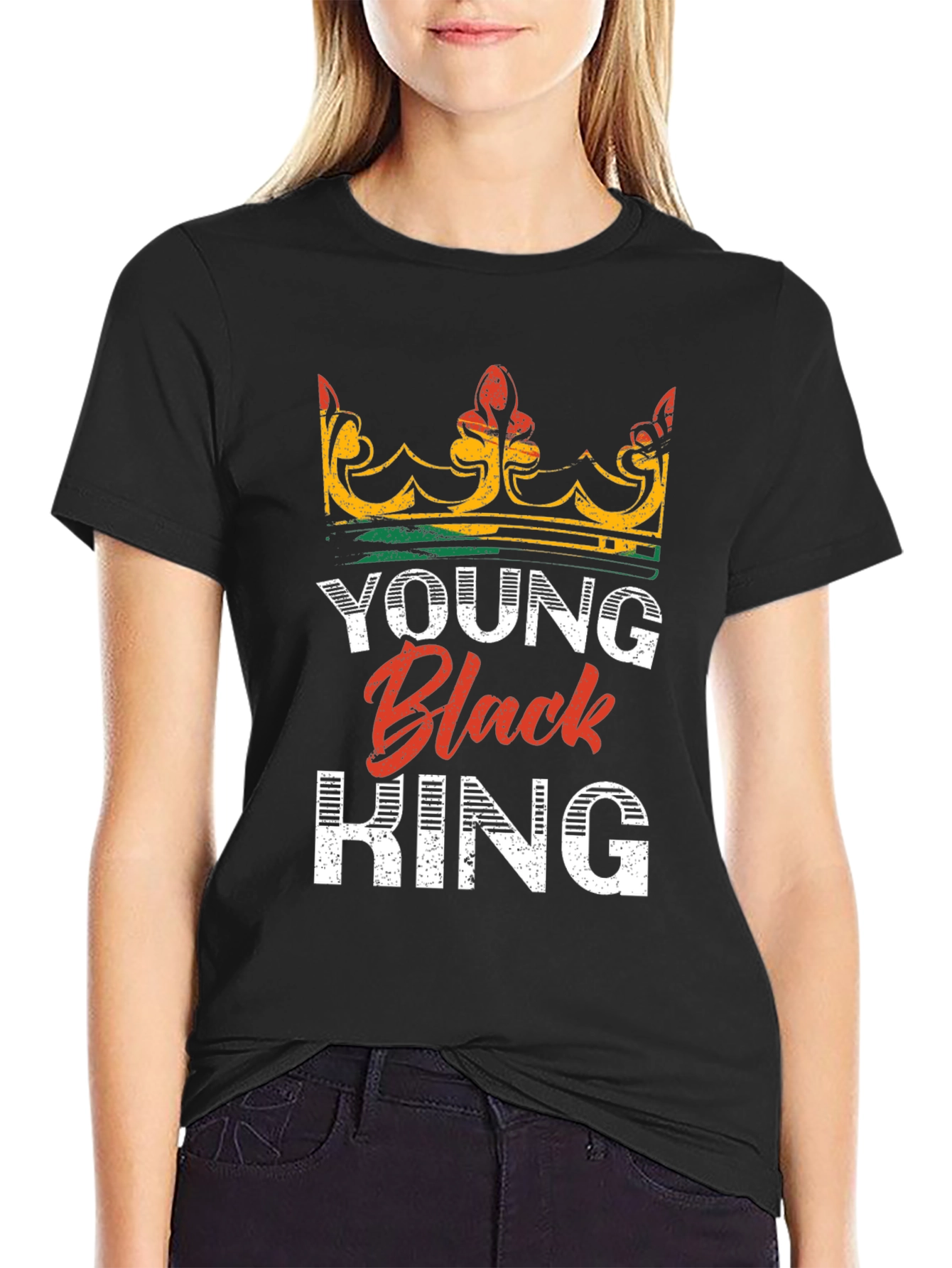 Young Black King Graphic Tee