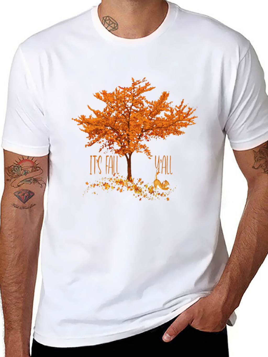 Its Fall Yall Tree Cat T-Shirt