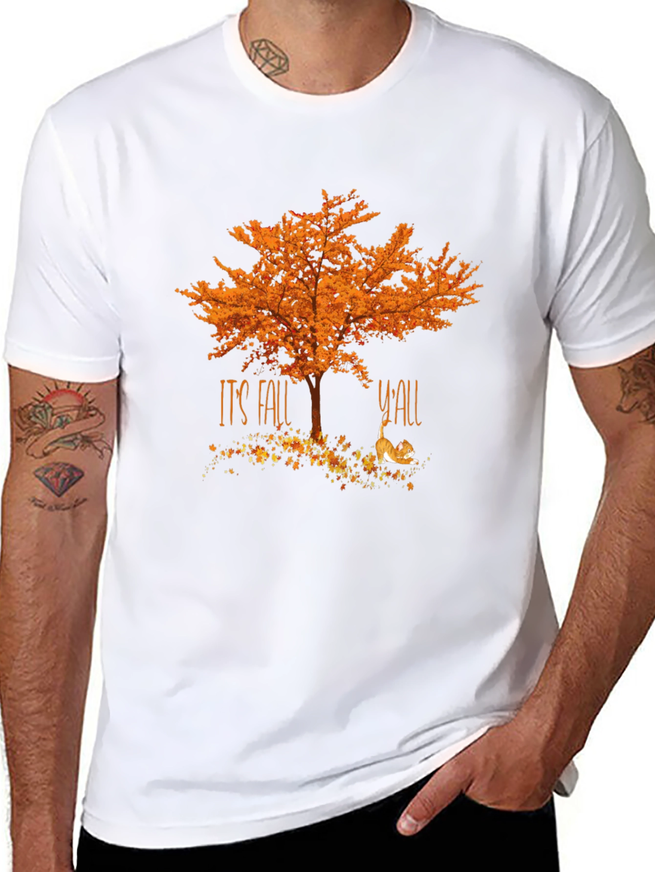 Its Fall Yall Tree Cat T-Shirt