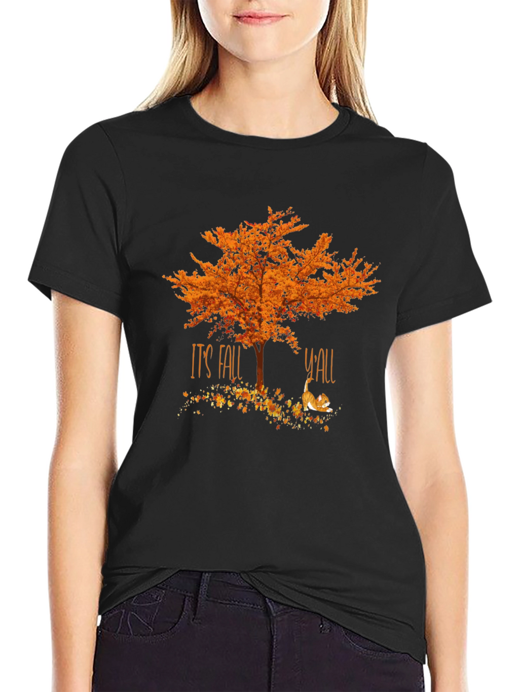 Its Fall Yall Tree Cat T-Shirt