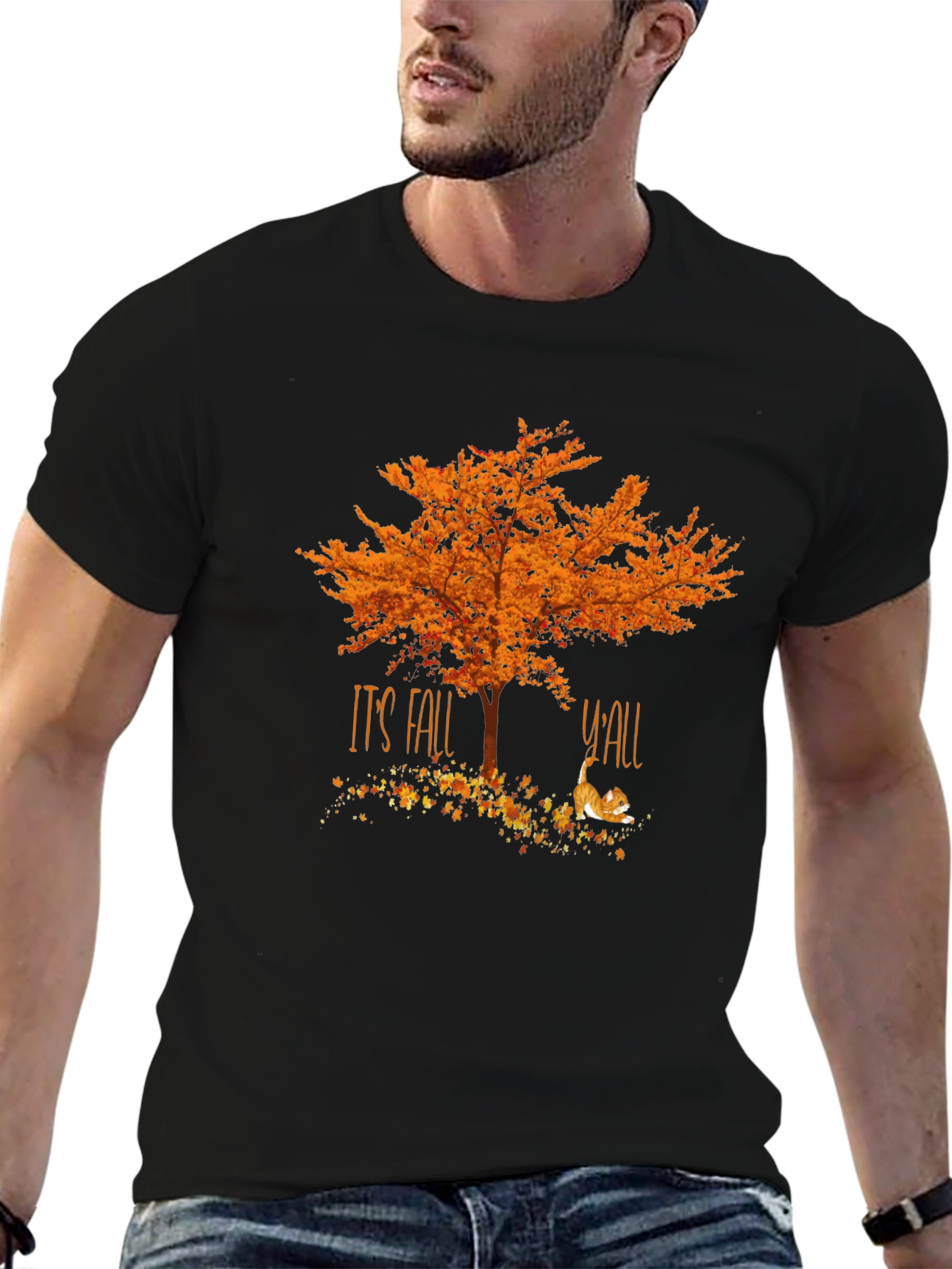 Its Fall Yall Tree Cat T-Shirt