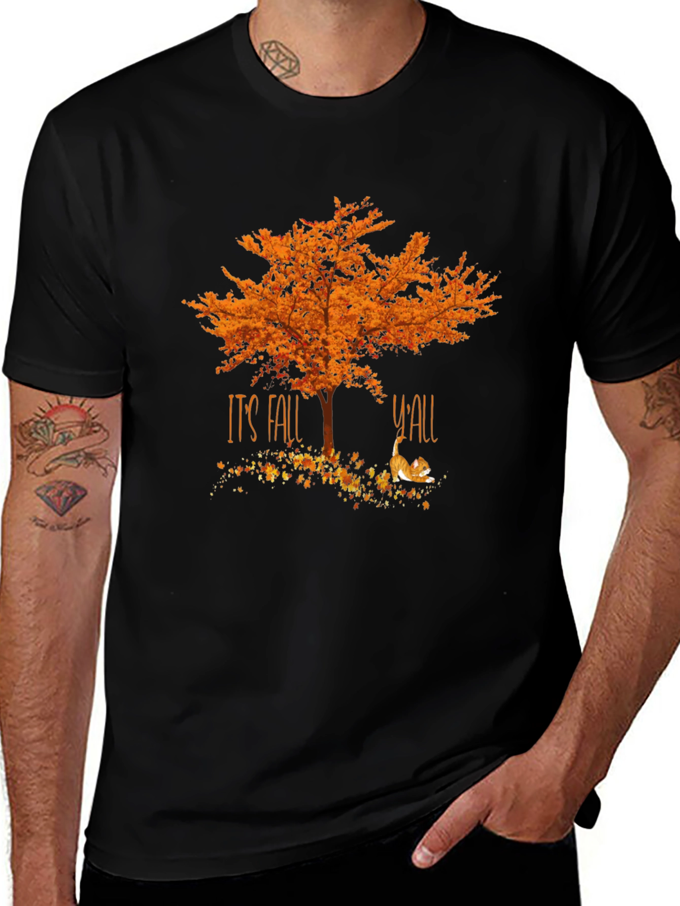 Its Fall Yall Tree Cat T-Shirt