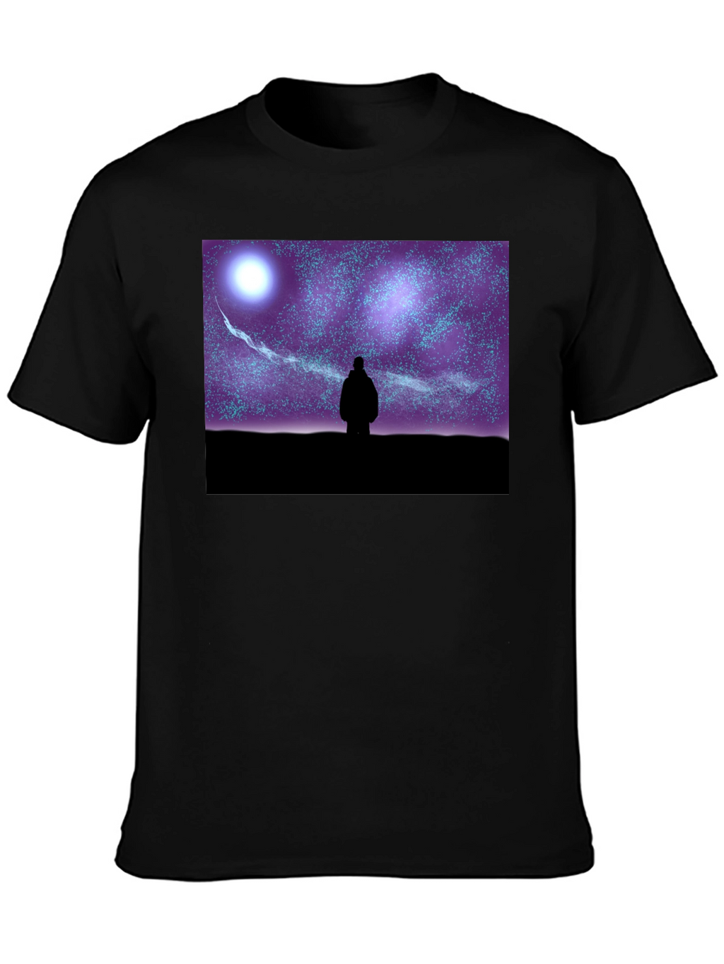 Starry Night Graphic Tee - Unisex Black T-Shirt
