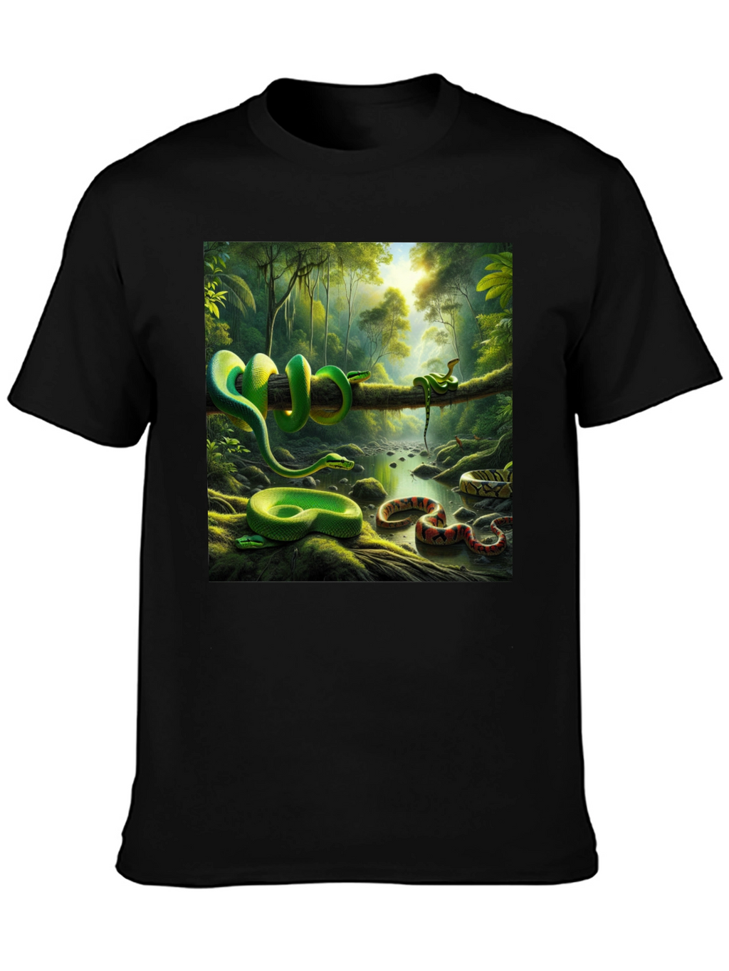 Exotic Snake Forest Graphic Tee