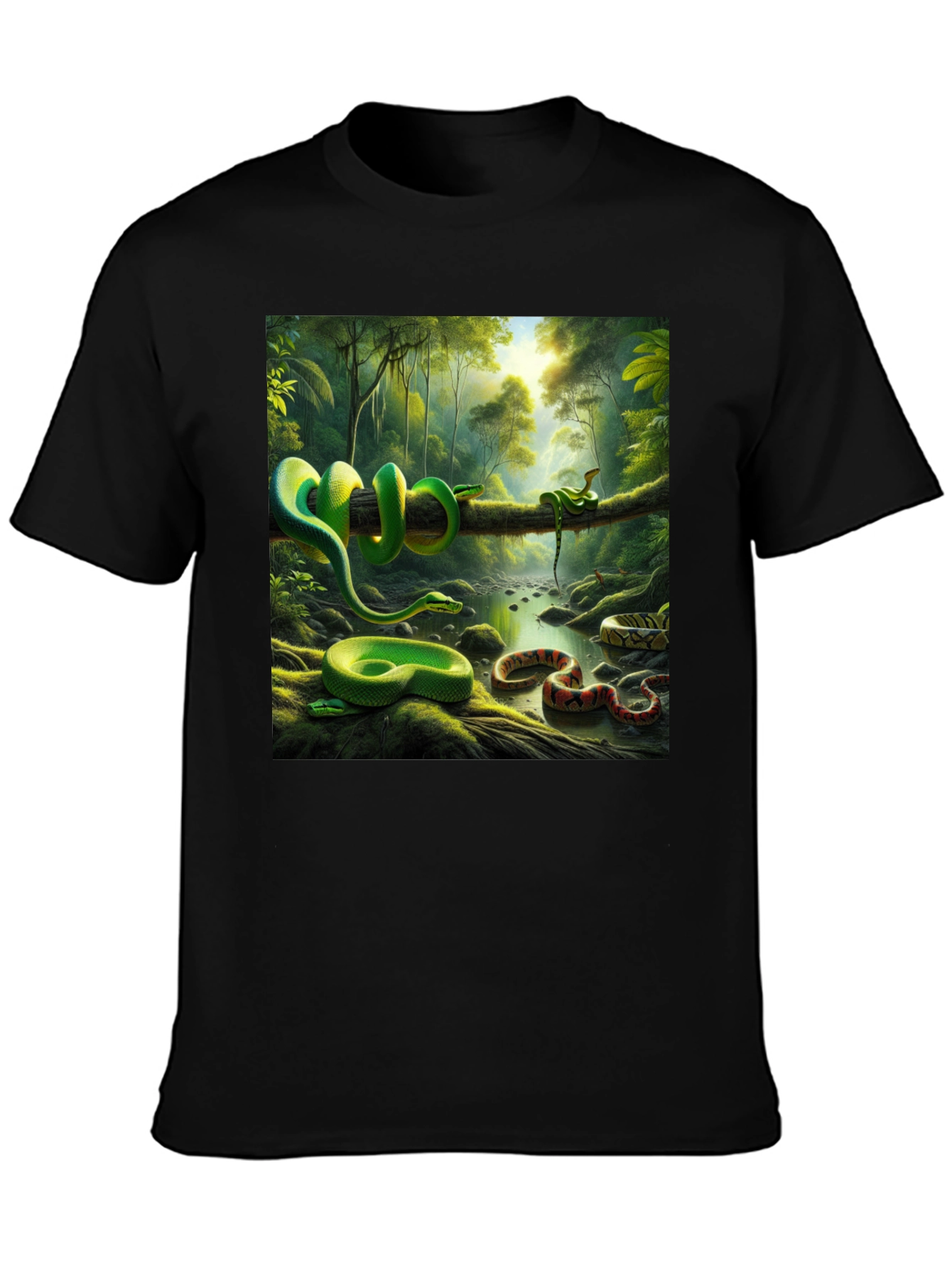 Exotic Snake Forest Graphic Tee