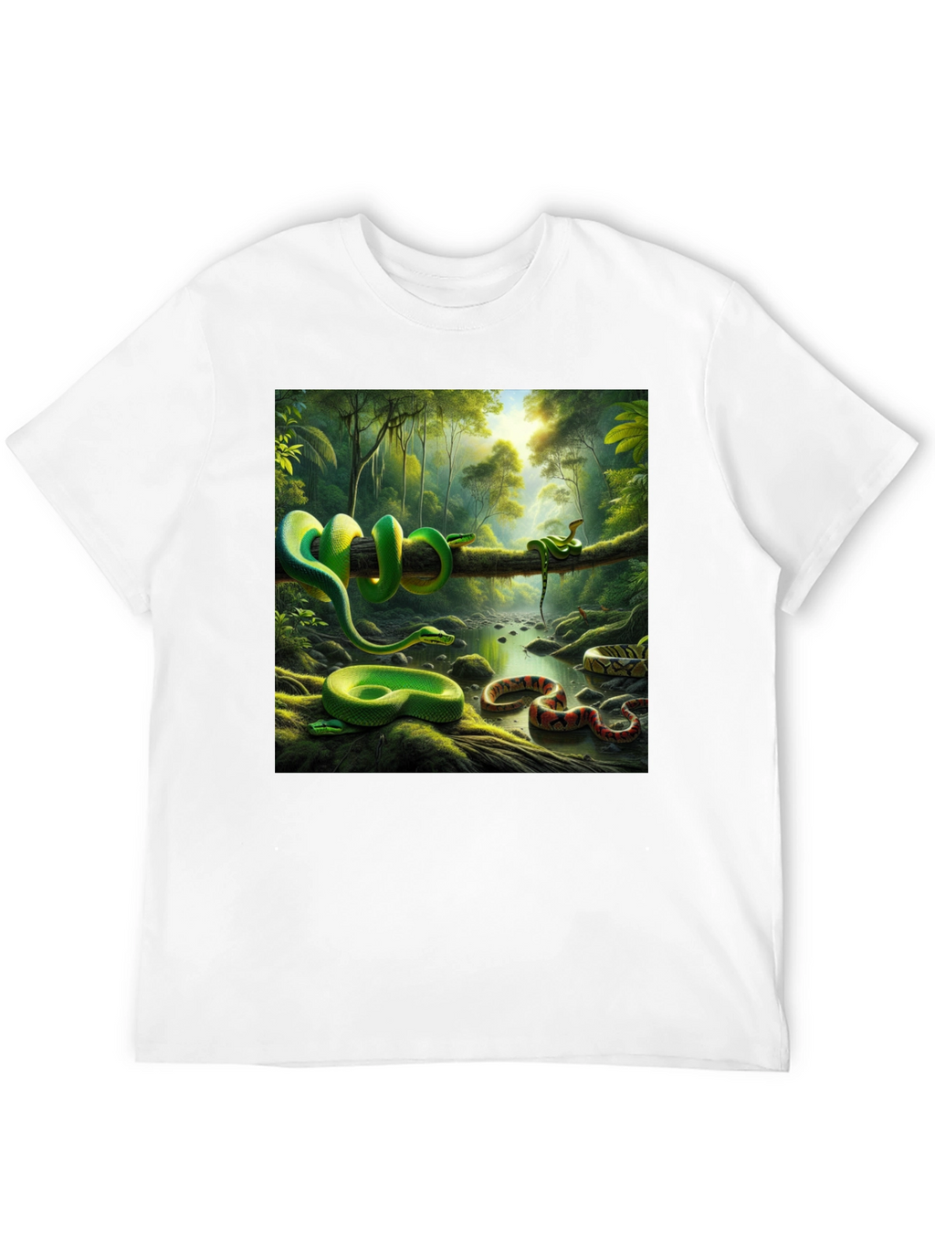 Exotic Snake Forest Graphic Tee