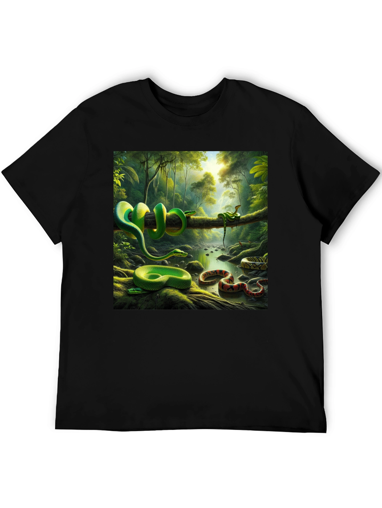 Exotic Snake Forest Graphic Tee